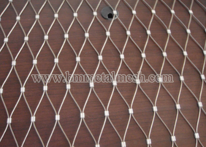 Low Price Ferruled Stainless Steel Wire Rope Mesh For Aviary Bird Zoo Mesh