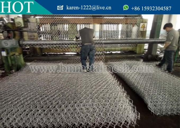 Galvanized Wire Gabion Basket Retaining Wall 80x100mm