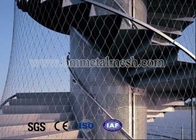 Stainless Steel Cable Webnet / Cable Netting For Stair Mesh