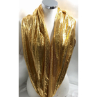 fashion gold metal mesh fabric Metallic cloth Sequin use for apparel table runner curtains shoes bags home decoration