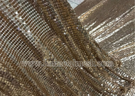 3mm Golden Color Metallic Sequin Metal Mesh Fabric