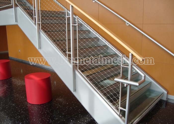 Ferruled X-tend Inox Wire Rope Mesh For Staircase Safety