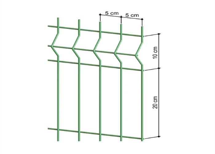 China Factory 3D Curvy Galvanized Welded Wire Mesh Fence 3D Triangle Mesh Fence
