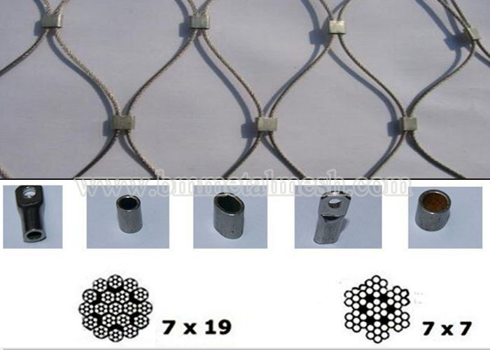1.5Mm Stainless Steel Cable Wire Rope Mesh/ Hand Woven Rope Mesh