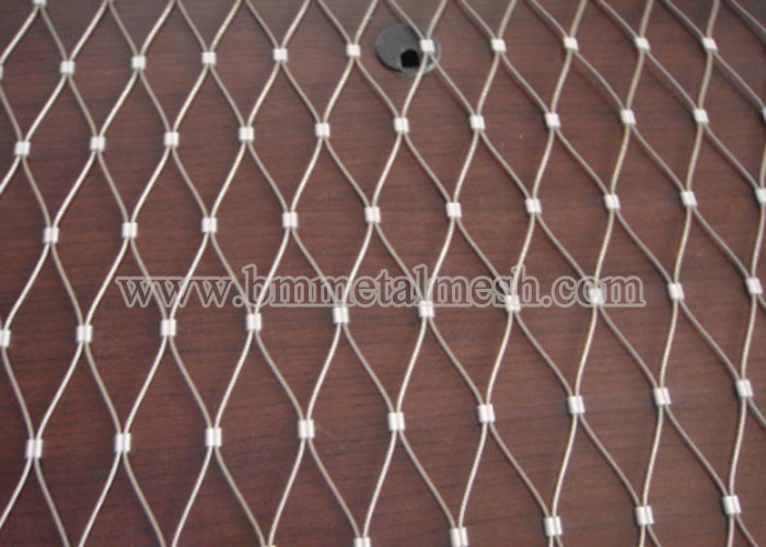 1.2Mm Ferruled Stainless Steel  Wire Rope  Mesh For Aviary Bird Zoo Mesh
