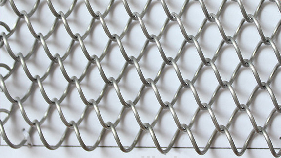 Metal Coil Drapery Wire Mesh Fabric For Architectural Decoration