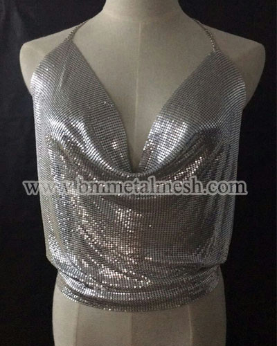 Sequin Fabric,Silver Metal Mesh For Dress
