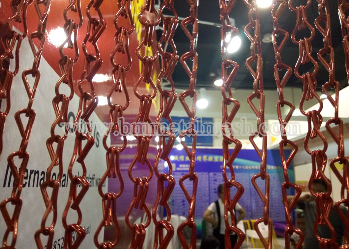 Aluminum Double Hooks Chain Link Fly Screen For UK Market