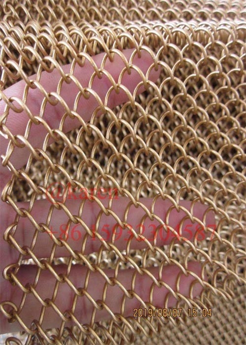 Metal Coil Drapery/Decorative Woven Wire Mesh/Chain Link Curtain Mesh