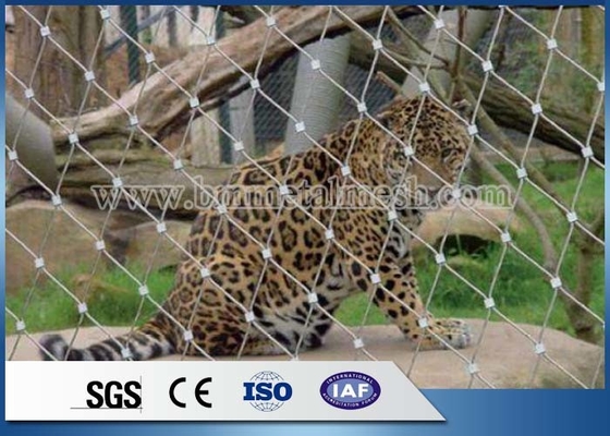 Precise Hand Woven Stainless Steel Cable Netting Wire Mesh Monkey Enclosure SGS Certified